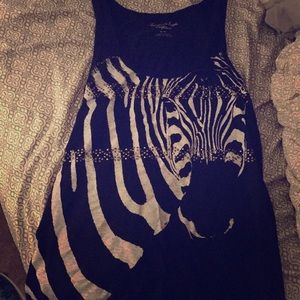 Zebra American Eagle Tank Top Medium